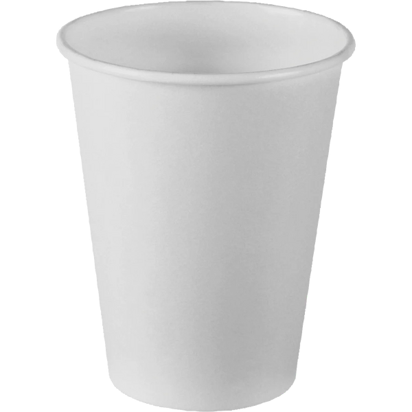 Paper Hot Cups, Carte Blanc White, 12 oz, 600 ct