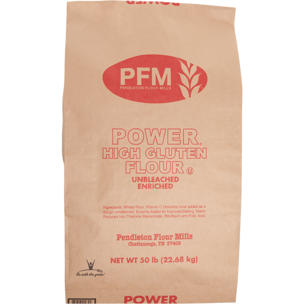 Power High Gluten Unbleached Flour, 50 lbs