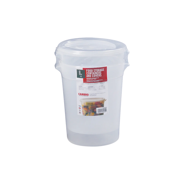 Round 8 Quart Food Storage Container with Lid, 2 ct