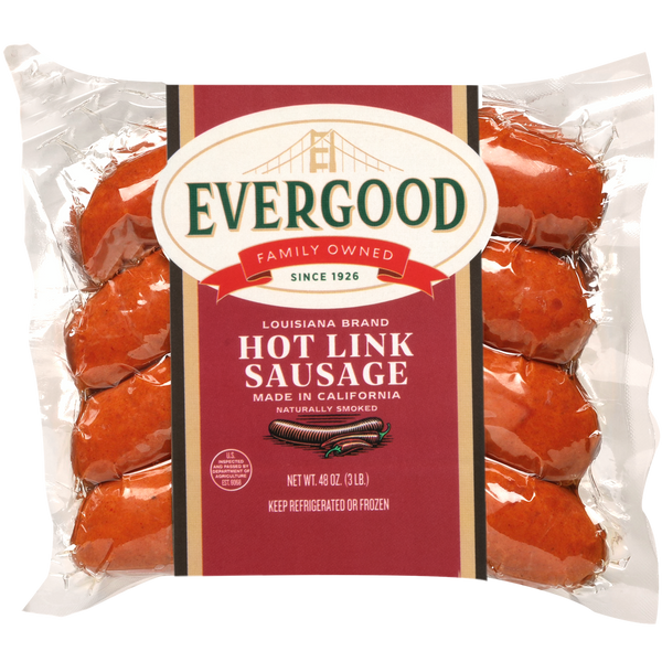 Louisiana Brand Hot Link Sausage, 12 Links, 3 lbs