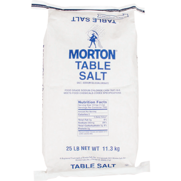 Morton Table Salt, 25 lb