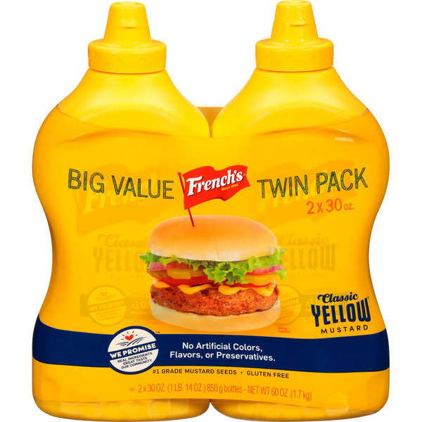 Classic Yellow Mustard, 30 oz, 2 ct