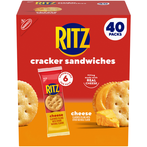 Cracker Sandwiches, Cheese, 1.35 oz, 40 ct