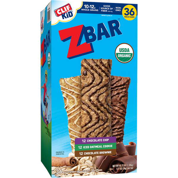 Zbar Organic Snack Bar, Variety Pack, 1.27 oz, 36 ct