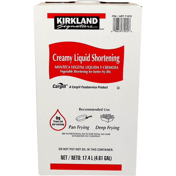 Creamy Liquid Shortening, 35 lbs