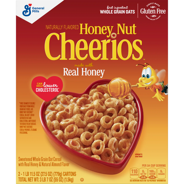 Cereal, Honey Nut, 27.5 oz, 2 ct