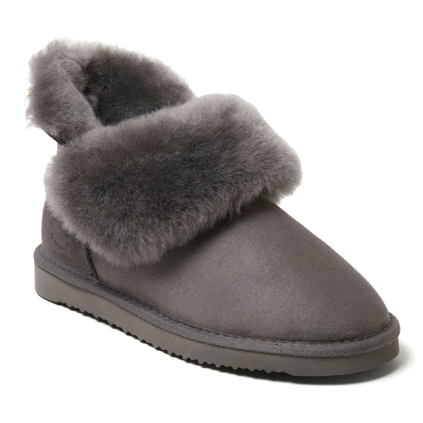 Fireside By Dearfoams Women's Perth Genuine Shearling Foldover Boot