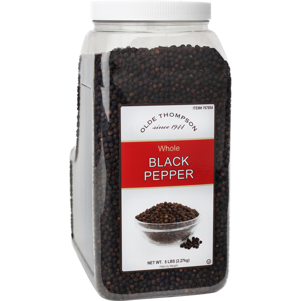 Whole Black Pepper, 5 lbs