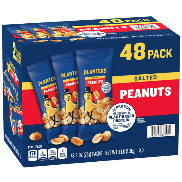 Planters Peanuts, Salted, 1 oz, 48 ct