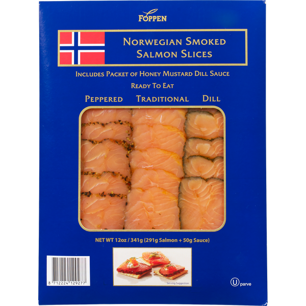 Norwegian Smoked Salmon Slices, 12 oz