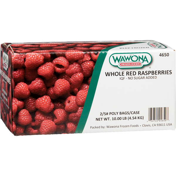 Wawona Whole Red Raspberries, 10 lbs