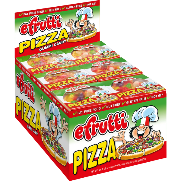 Efrutti Gummi Pizza, 0.55 oz, 48 ct