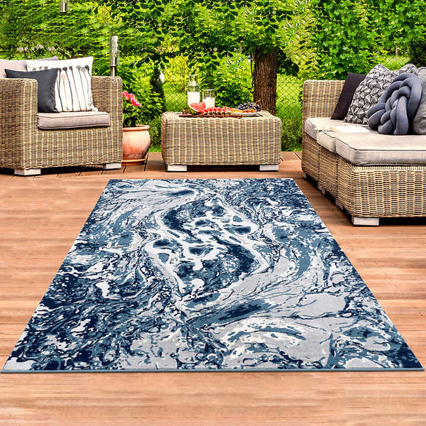 Art Carpet Indoor/Outdoor Rug Collection, Blue