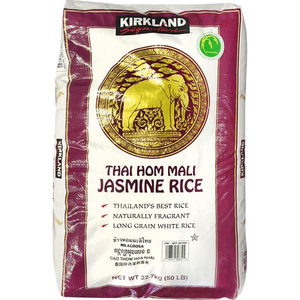 Thai Hom Mali Jasmine Rice, Long Grain, 50 lbs