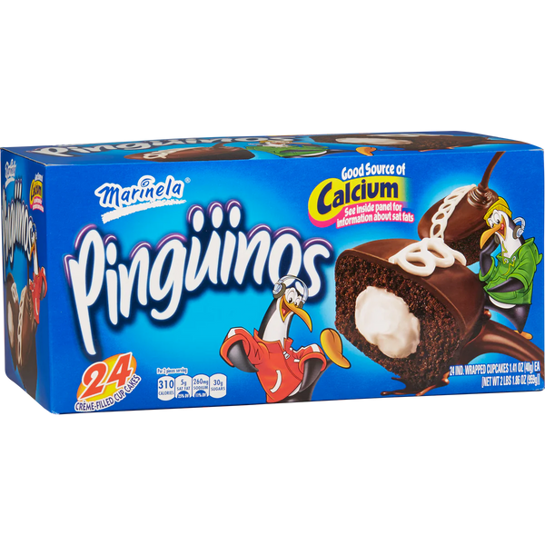 Pinguinos Cupcakes, Creme-Filled Chocolate, 1.41 oz, 24 ct