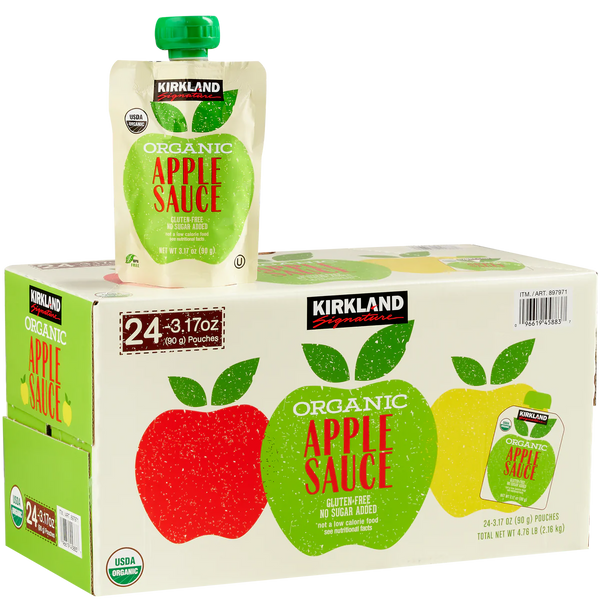 Organic Applesauce Pouch, 3.17 oz, 24 ct