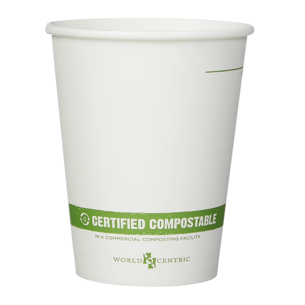 Compostable Paper Hot Cups, 12 oz, 200 ct