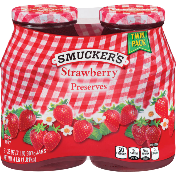 Strawberry Preserves, 32 oz, 2 ct