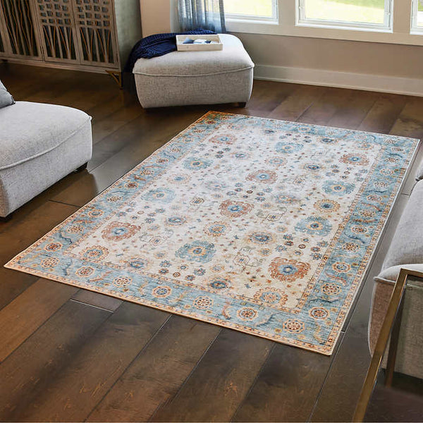 Wyatt & Ash Washable 5’3” x 7’5” Area Rug, Dalileh