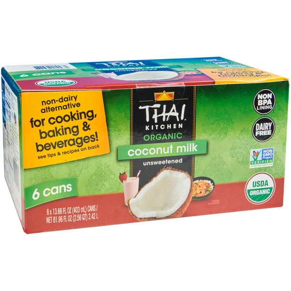 Organic Coconut Milk, Unsweetened, 13.66 fl oz, 6 ct