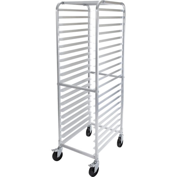 Aluminum Sheet Pan Rack with Casters, 3" Spacing, Aluminum