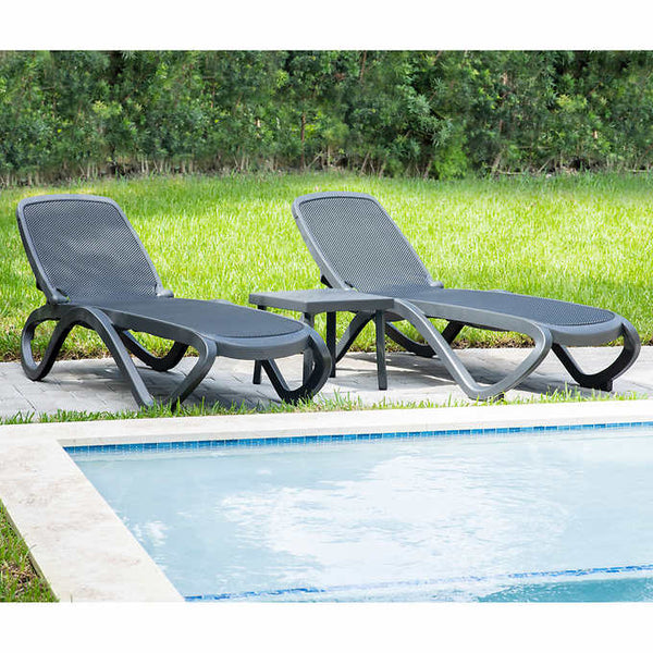 Nardi Omega 3-piece Commercial Chaise Lounge Set