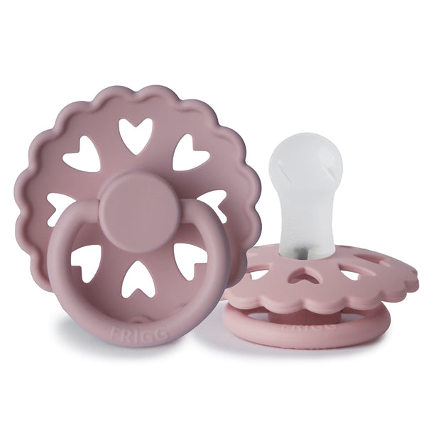 FRIGG Andersen Fairytale Silicone Baby Pacifier 2-Pack (Twilight Mauve/Primrose)