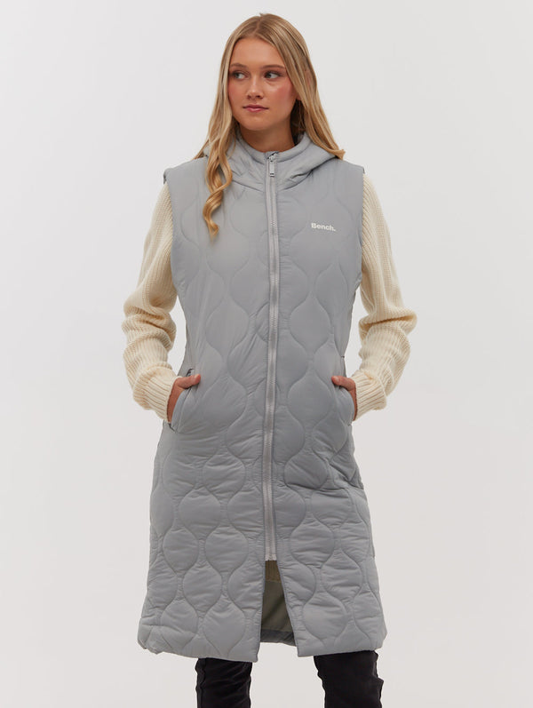 Recca Honeycomb Quilted Maxi Vest