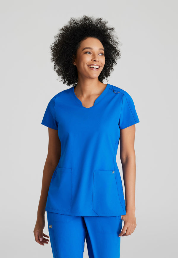 Nexa 2-Pocket Banded V-Neck Scrub Top