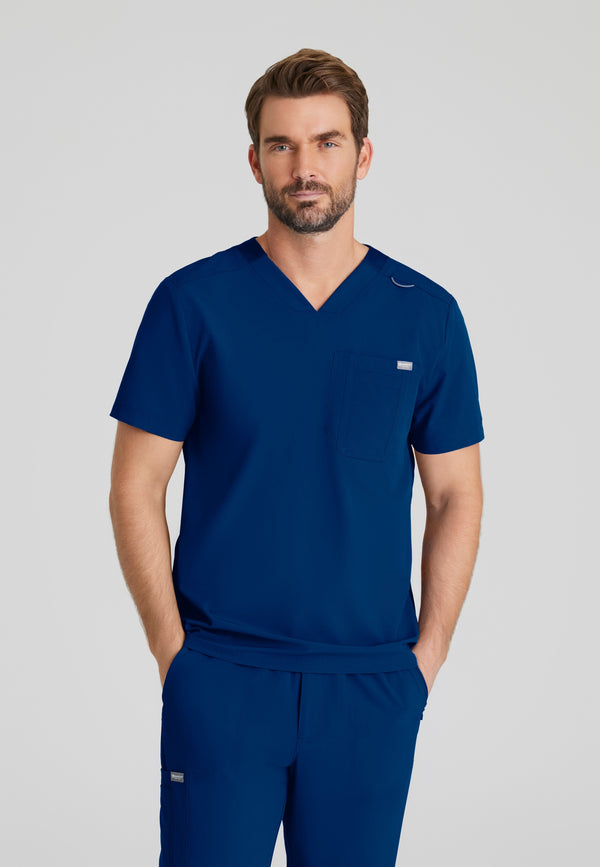 Stratos 2-Pocket Banded V-Neck Scrub Top