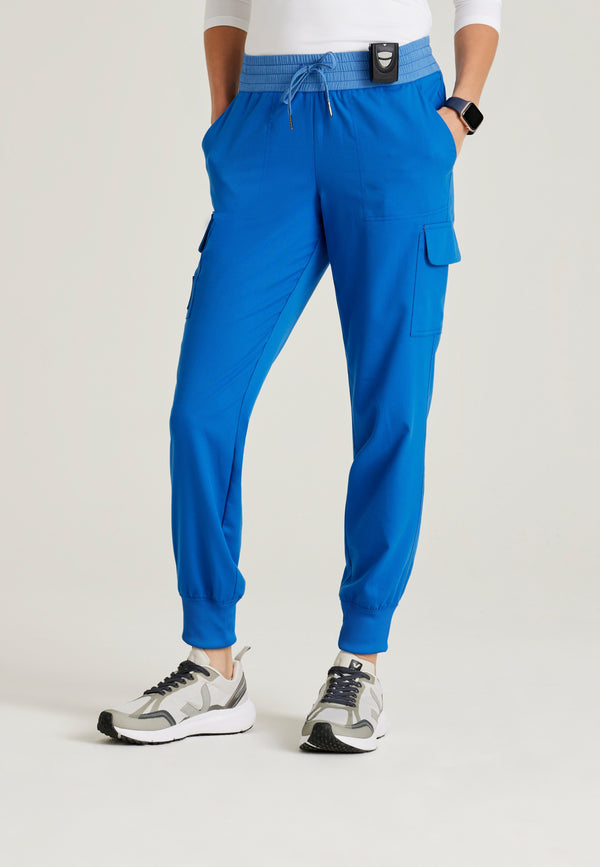 Amelia 5-Pocket Two-Toned Jogger Scrub Pant