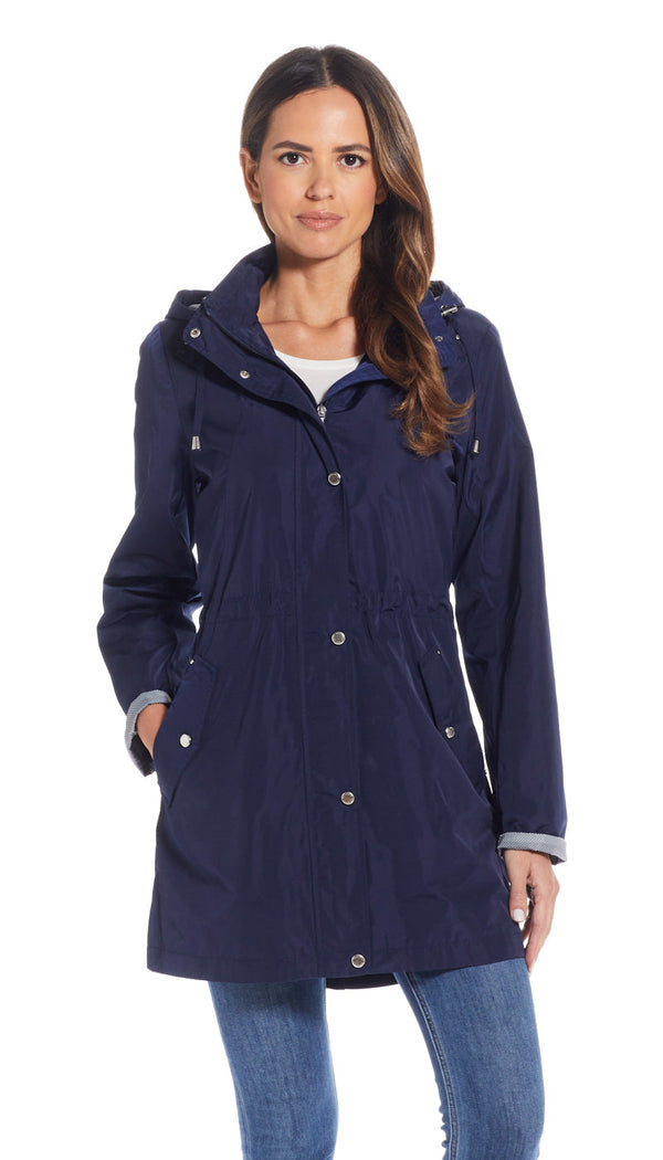 HOODED ANORAK WITH TURN BACK CUFFS