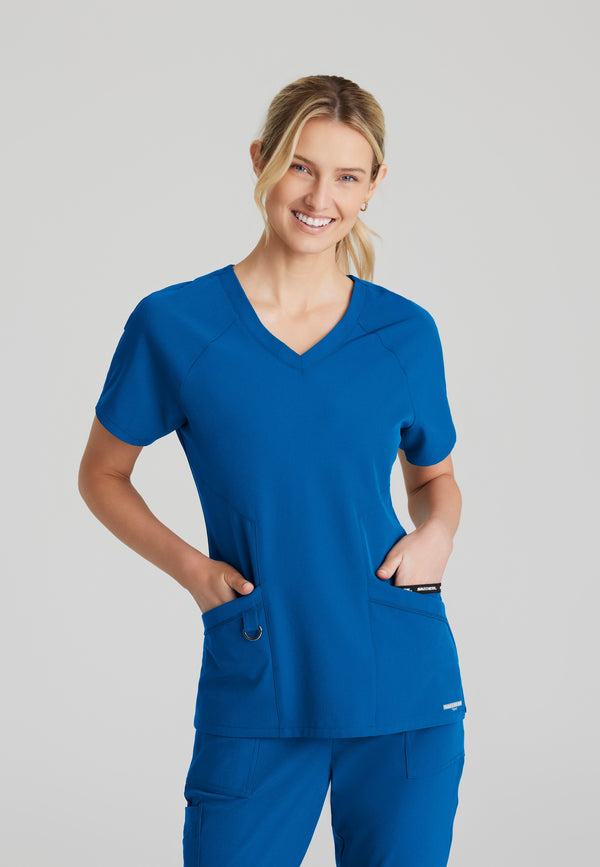 Prisma 3-Pocket V-Neck Raglan Sleeve Scrub Top