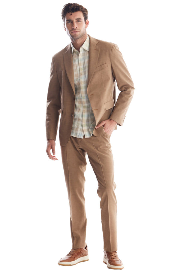 Solid Wool Suit Separate Pant