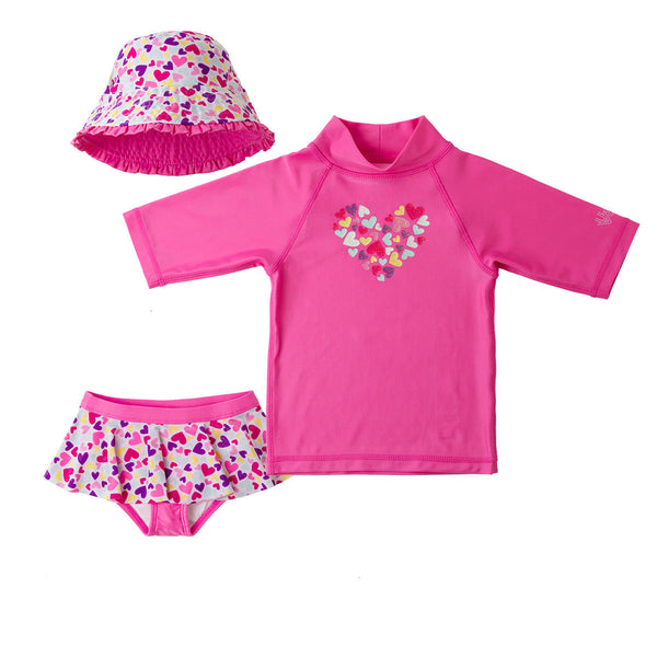 Girl's 3PC Sun & Swim Set