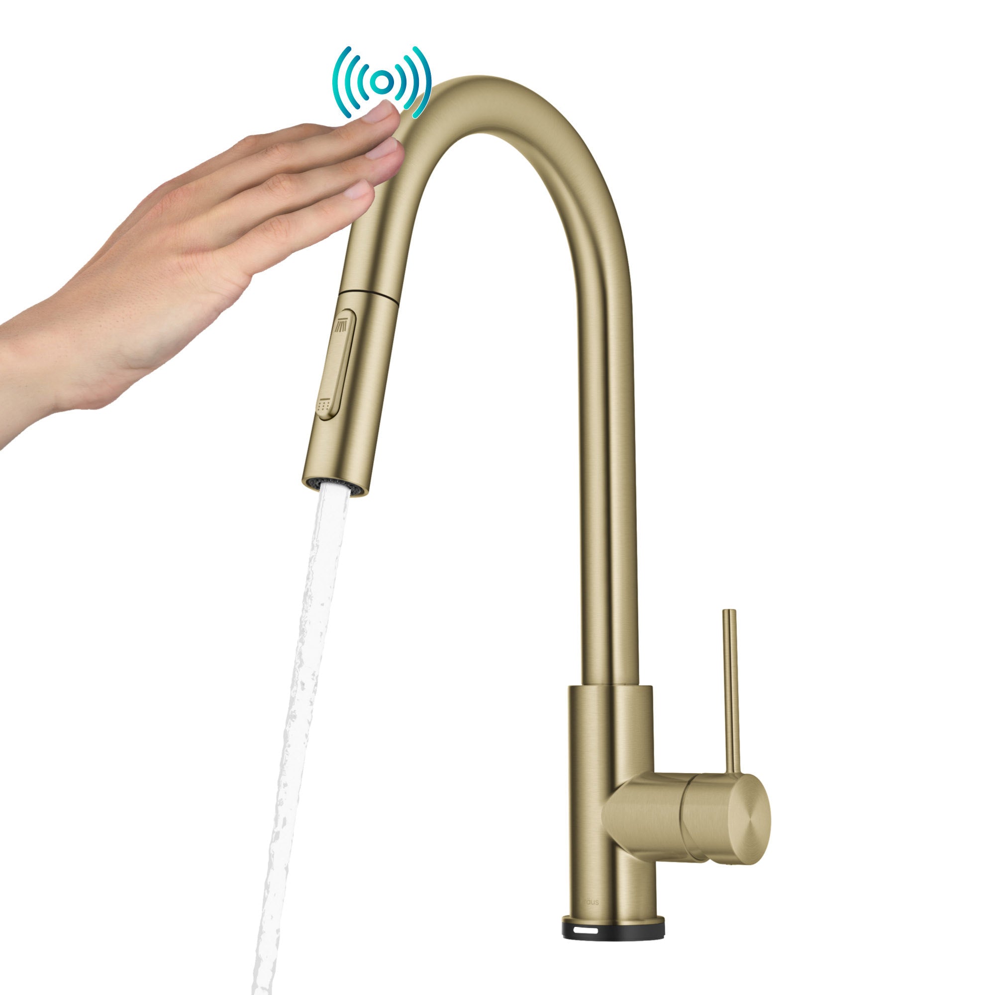 Contemporary Single-Handle Touch Kitchen Sink Faucet with Pull down Sprayer