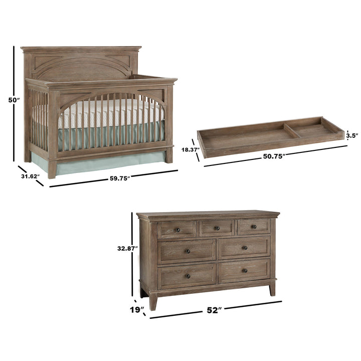 Imagio Baby Lisbon 2-Piece Nursery Set, Sandwash