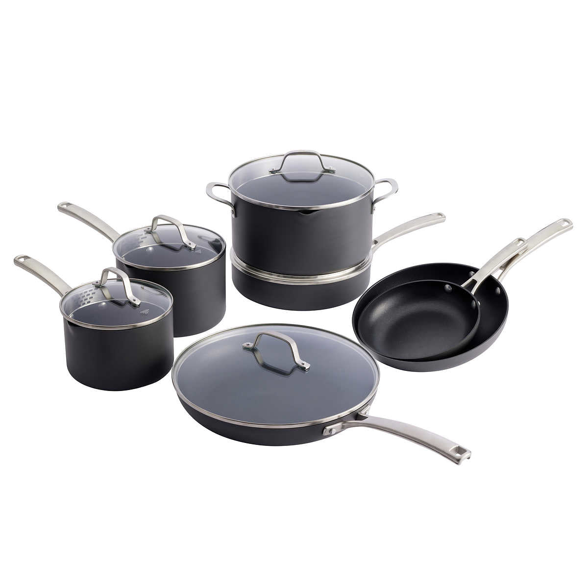 Calphalon Select By Calphalon Space-saving Aquashield Nonstick 14-piece Cookware  Set