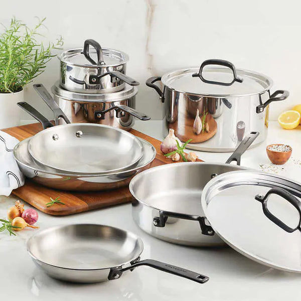 KitchenAid 11-piece 5-ply Clad Stainless Steel Cookware Set