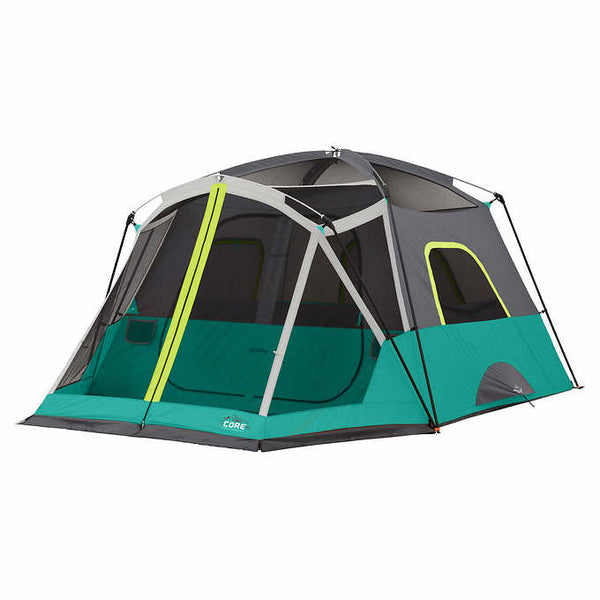 CORE 6-person Cabin Tent with Screenhouse