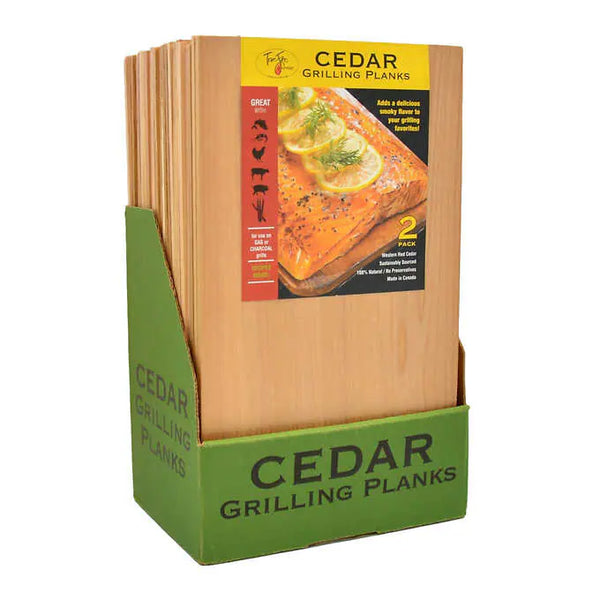 Cedar Grilling Planks, 7.25 in x 12 in, 2-count, 12-pack