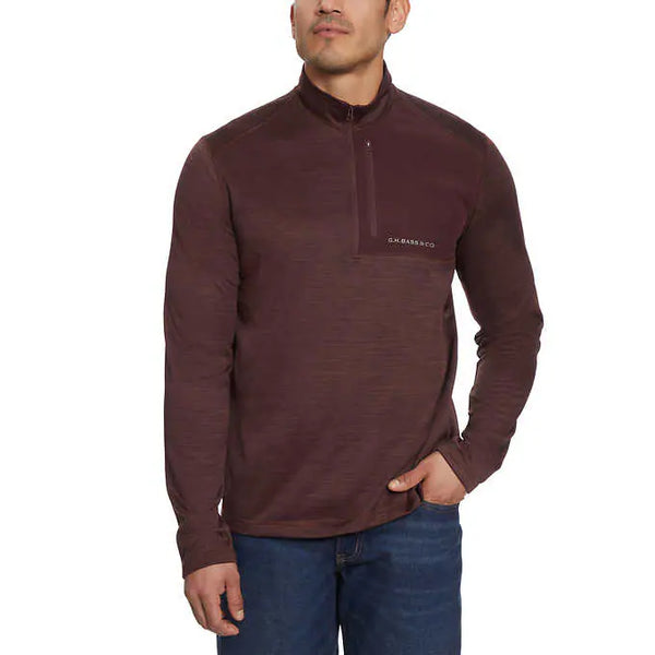 G.H. Bass Men's Quarter Zip Fleece Top