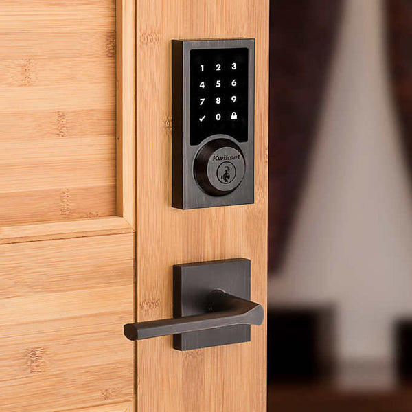 Kwikset 916 Contemporary Z-Wave Smart Lock with Halifax Lever