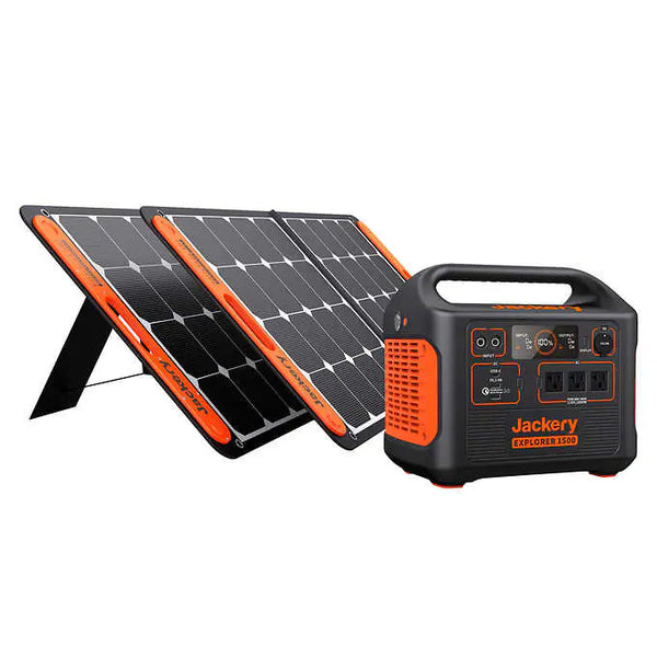 Jackery Explorer 1500 + 2 100W SolarSaga Panels