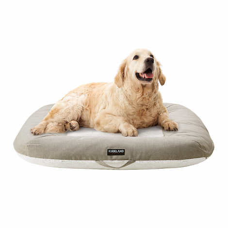 Kirkland Signature Square Plush Tufted Napper Pet Bed, Sand