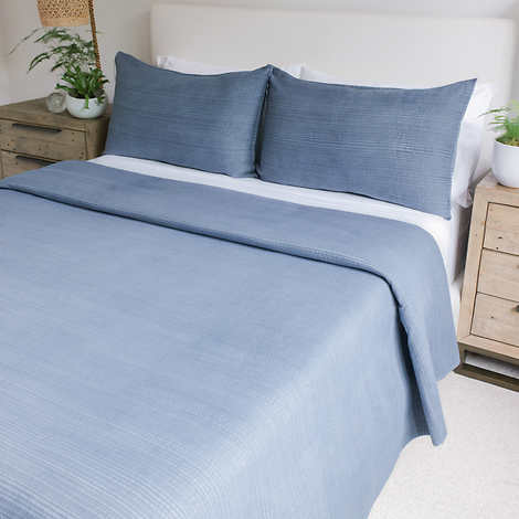 Jennifer Adams 3-piece Stonewashed Quilt Set