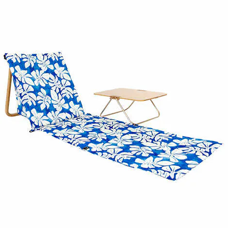 Bumboo Beach Lounger with Tray Table