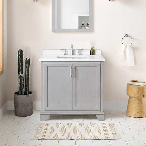 OVE Decors Broadway Bath Vanity in Gray