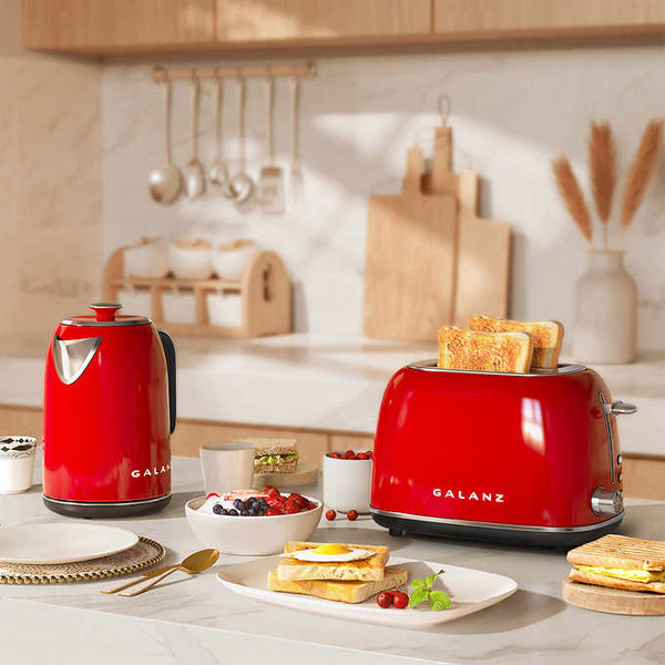 Galanz Retro 2-Slice Toaster and Electric Kettle