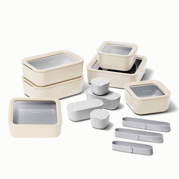 Caraway 16-piece Non-Toxic Ceramic Coated Glass Food Storage Containers